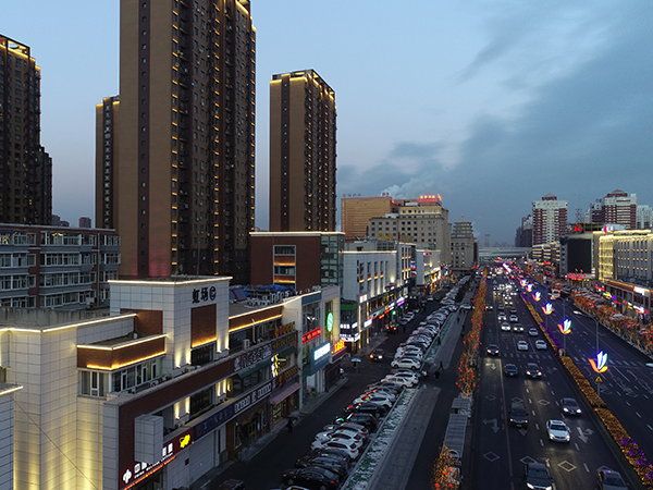 Illumination of Changchun Jilin Road as a whole